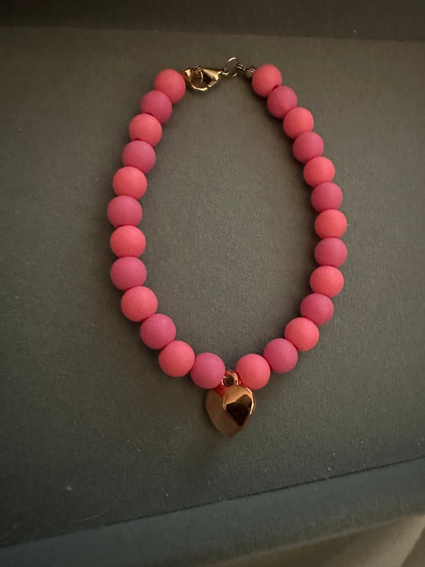 Bracelet bicolore avec Charm cœur